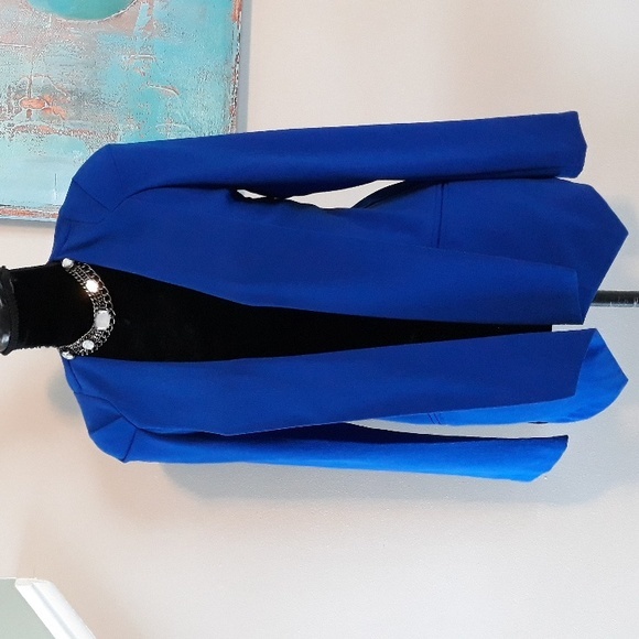 Forever21/ Blue/ Draped Front Blazer Size M - Picture 4 of 12
